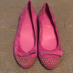 NWOT Carvela Suede Fuchsia Flat Sz 40